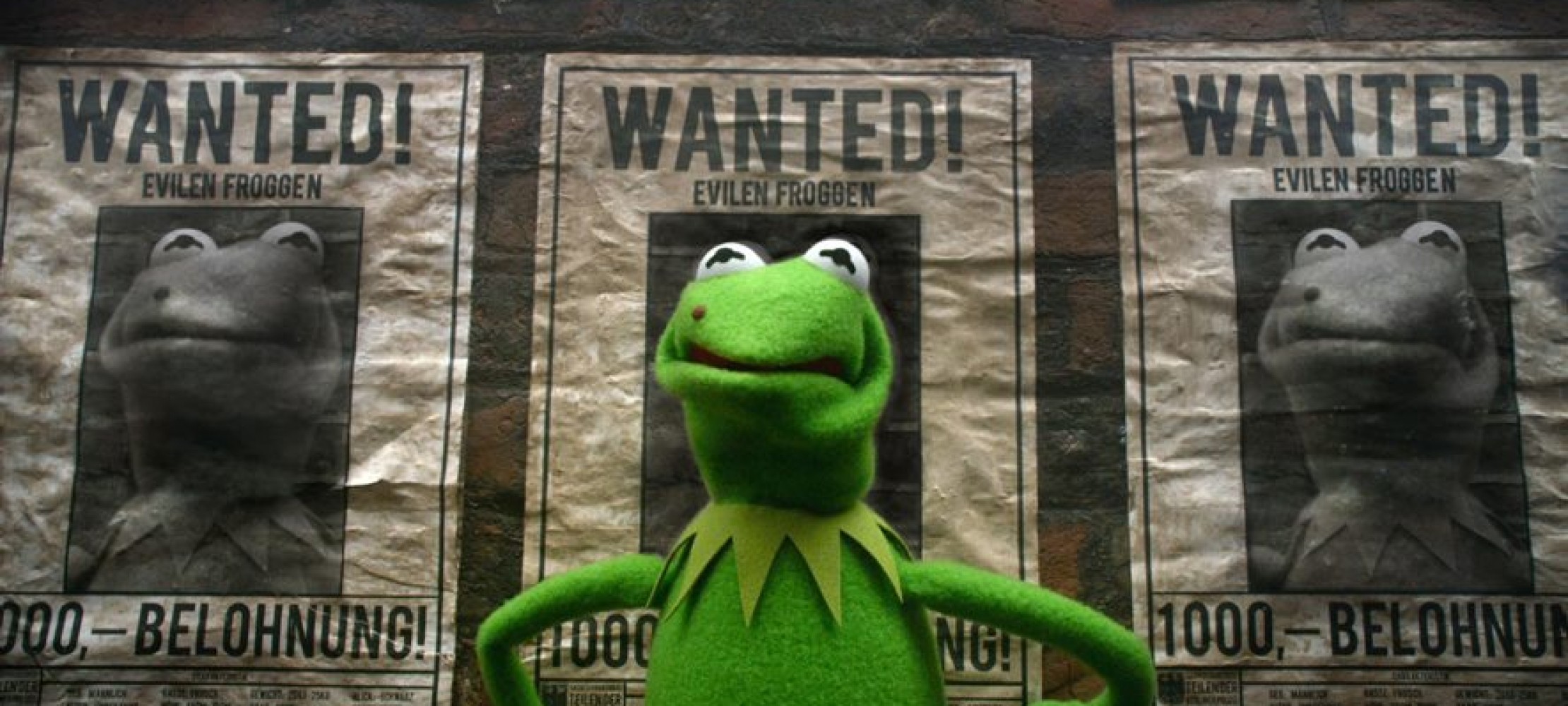Kermit Collection Jim Henson Frosch auf Floß Muppets Show mit Quitsch Geräusch 