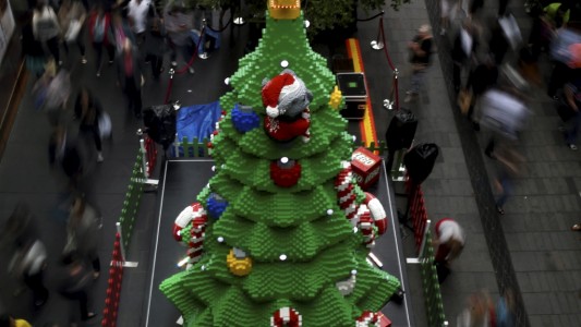 Ein Weihnachtsbaum aus Lego
