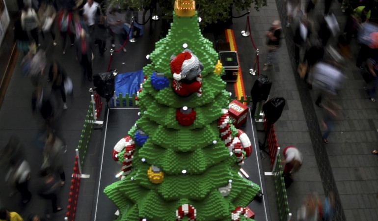 Ein Weihnachtsbaum aus Lego