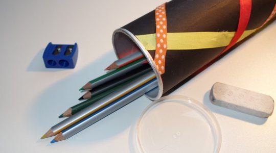 Bastel Stiftdosen aus alten Verpackungen