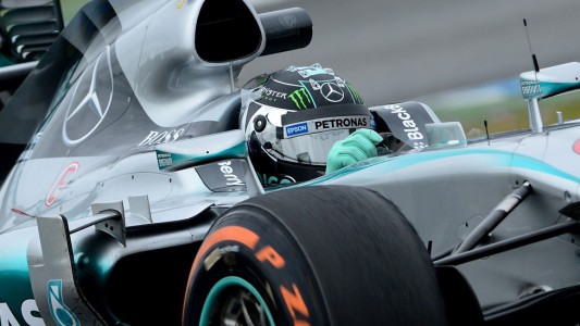 Das ist der Mercedes von dem deutschen Fahrer Nico Rosberg. (Foto: dpa)