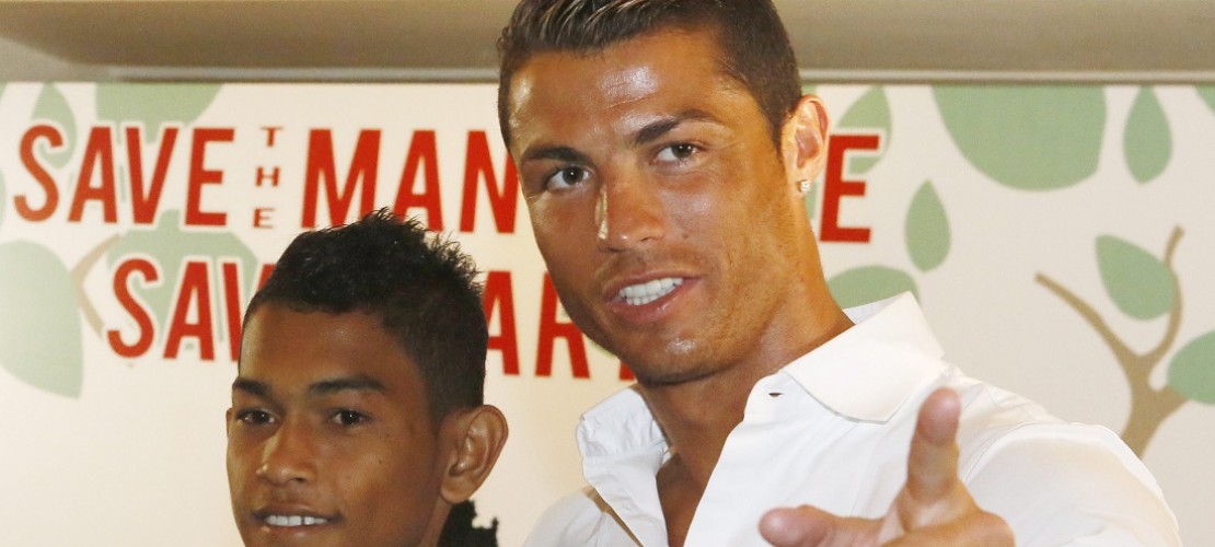 Martuni trifft den Superstar Cristiano Ronaldo. (Foto: dpa)