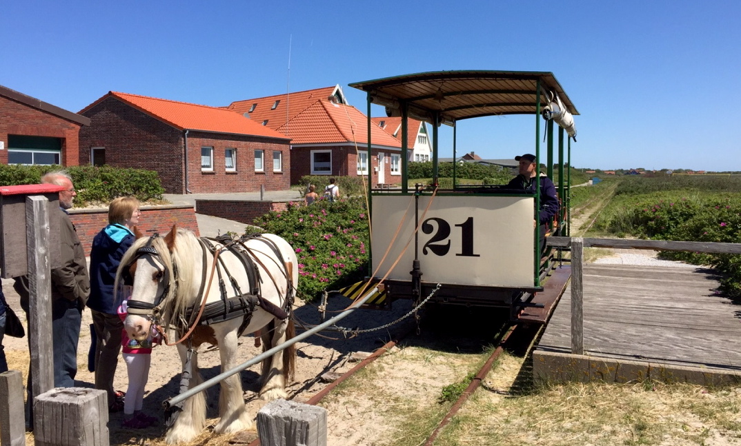 Der Pferdebahnwagen auf der Insel Spiekeroog. (Foto: privat)