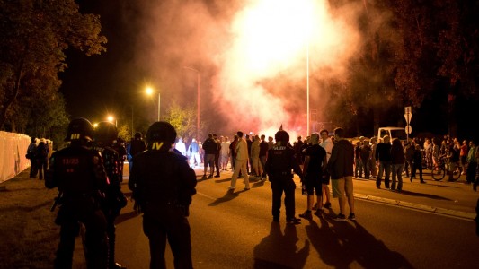 In der Stadt Heidenau kam es am Wochenende zu Gewalt. (Foto: dpa)