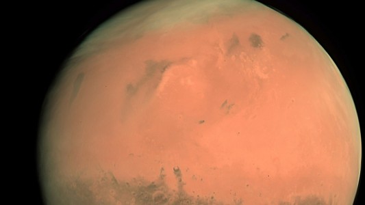 Der Mars und seine rötliche Oberfläche. (Foto: dpa)
