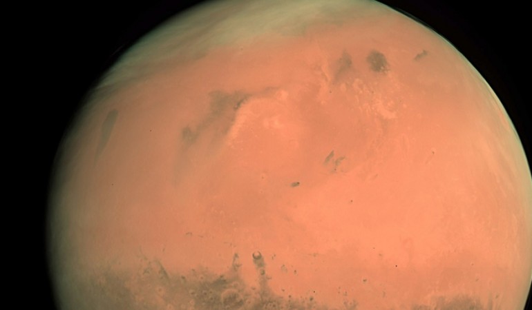 Der Mars und seine rötliche Oberfläche. (Foto: dpa)
