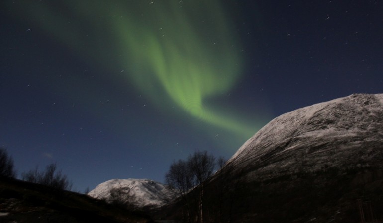 Duda hat Polarlichter in Norwegen beobachtet