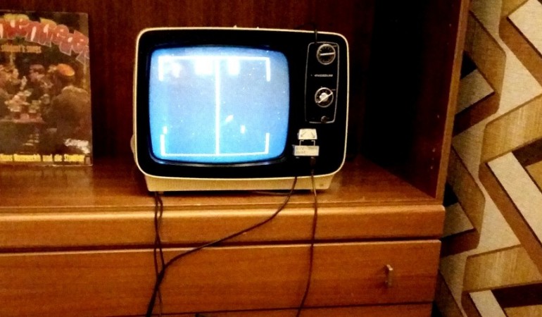 „Pong“ von Atari wurde auf dem Fernseher gezockt. (Foto: Leister)