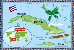 Hier liegt Kuba. Mit einem Klick vergrößerst du das Bild. (Grafik: dpa)