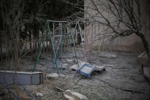 Das war mal ein Spielplatz. Viele syrische Städte sind komplett zerstört. (Foto: dpa)