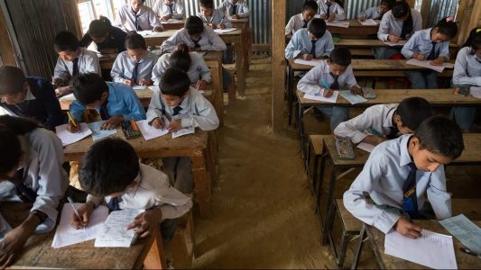 Zerstörte Schulen in Nepal
