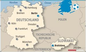 Nur Tschechien trennt Deutschland und die Slowakei. (Grafik: Böhne/dpa)