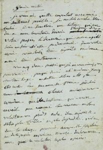 Diesen Brief schrieb der berühmte Feldherr Napoleon. Zu seiner Zeit wurden Briefe noch mit dem Pferd transportiert. (Foto: dpa)