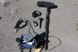 So sieht die Ausrüstung eines Tonmannes aus. (Foto: dpa)