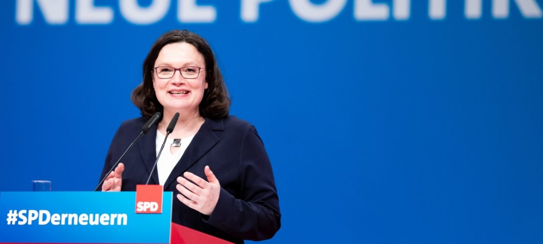 Andrea Nahles ist die erste Parteichefin der SPD und will die Partei erneuern. (Foto: imago stock&people)